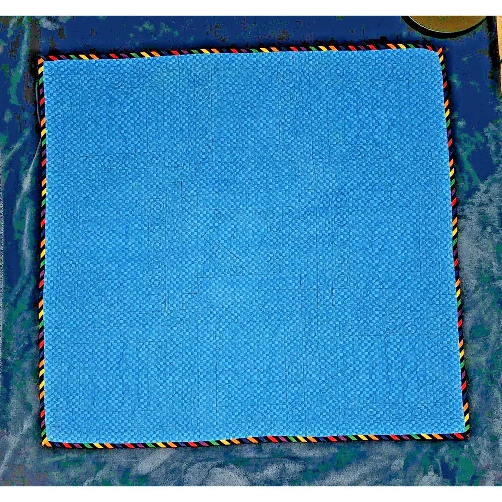 33x32 Decorative Baby Nursery Lap Quilt Lion Theme Handmade Blanket Wall Art